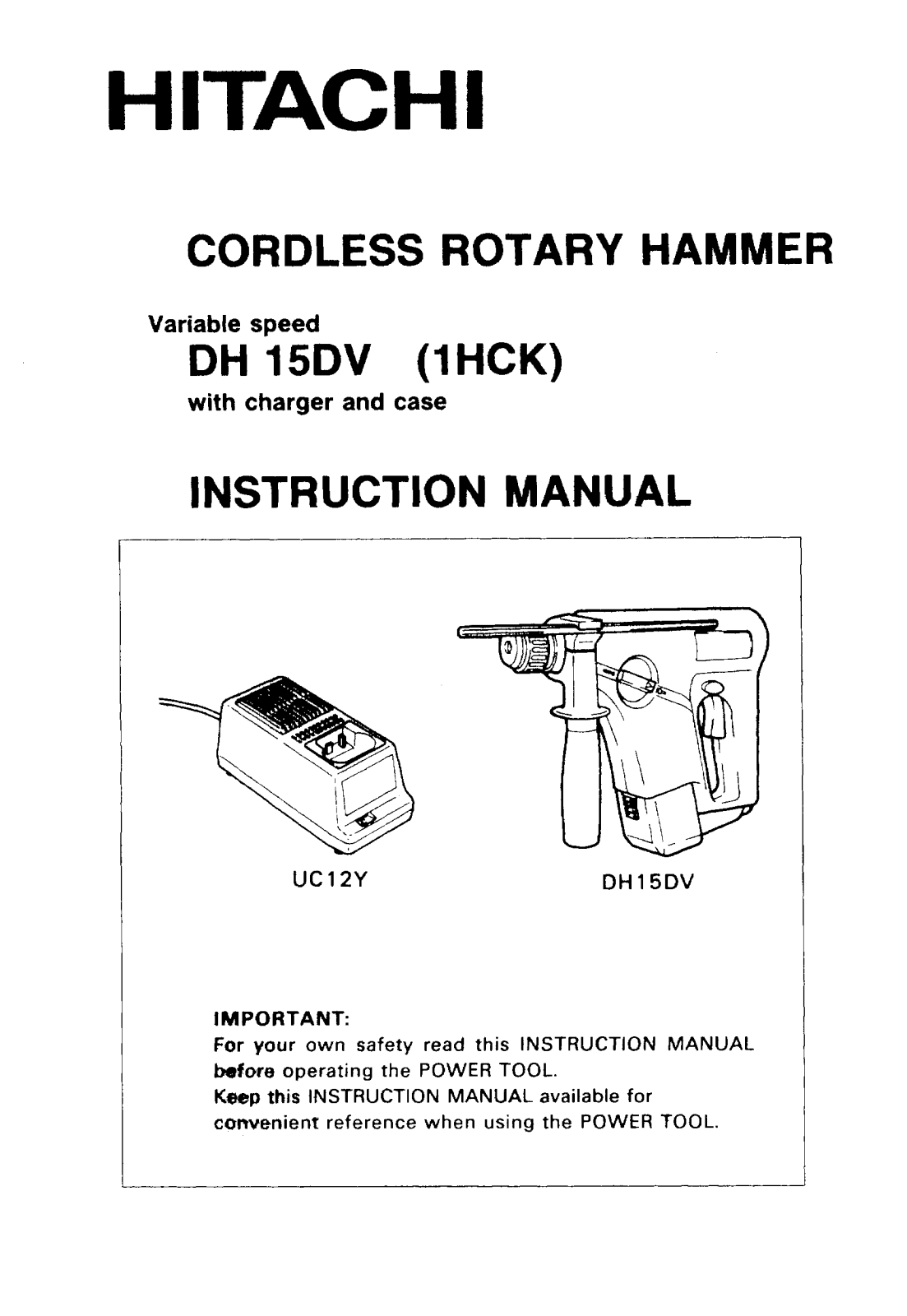 Hitachi DH15DV User Manual