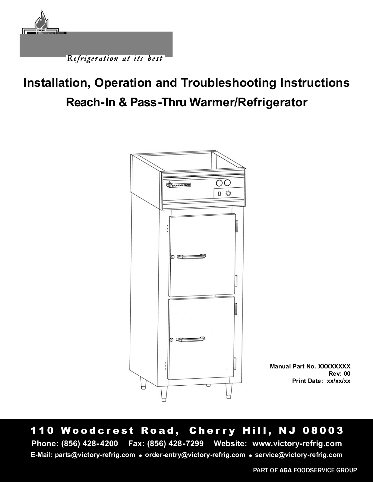 Victory HR-1D-7-EW-PT, RH-2D-7-EW-PT, HR-2D-7-EW, HR-2D-7-EW-PT, RH-2D-7-EW Installation, Operation And Troubleshooting Instructions