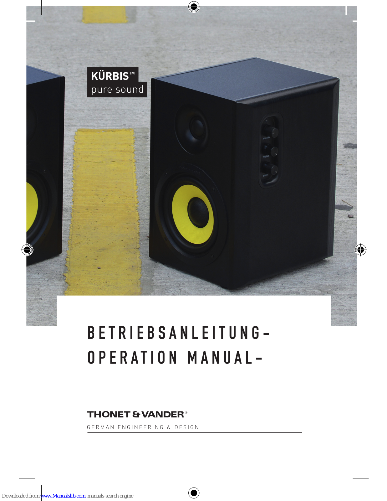 Thonet & Vander Kurbis Operation Manual