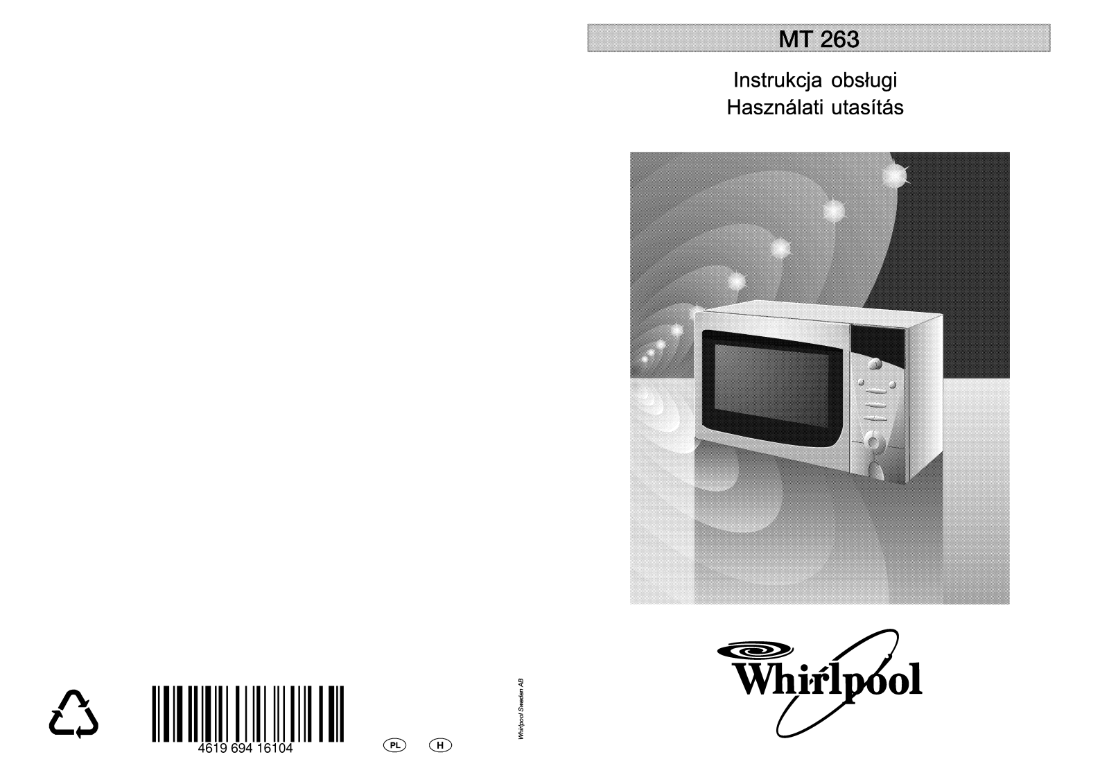 Whirlpool MT 263 Instruction Manual