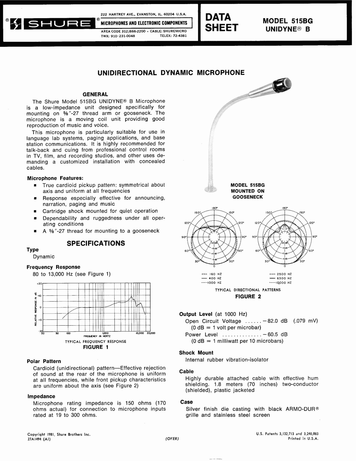 Shure 515BG User Guide - ManualMachine.com