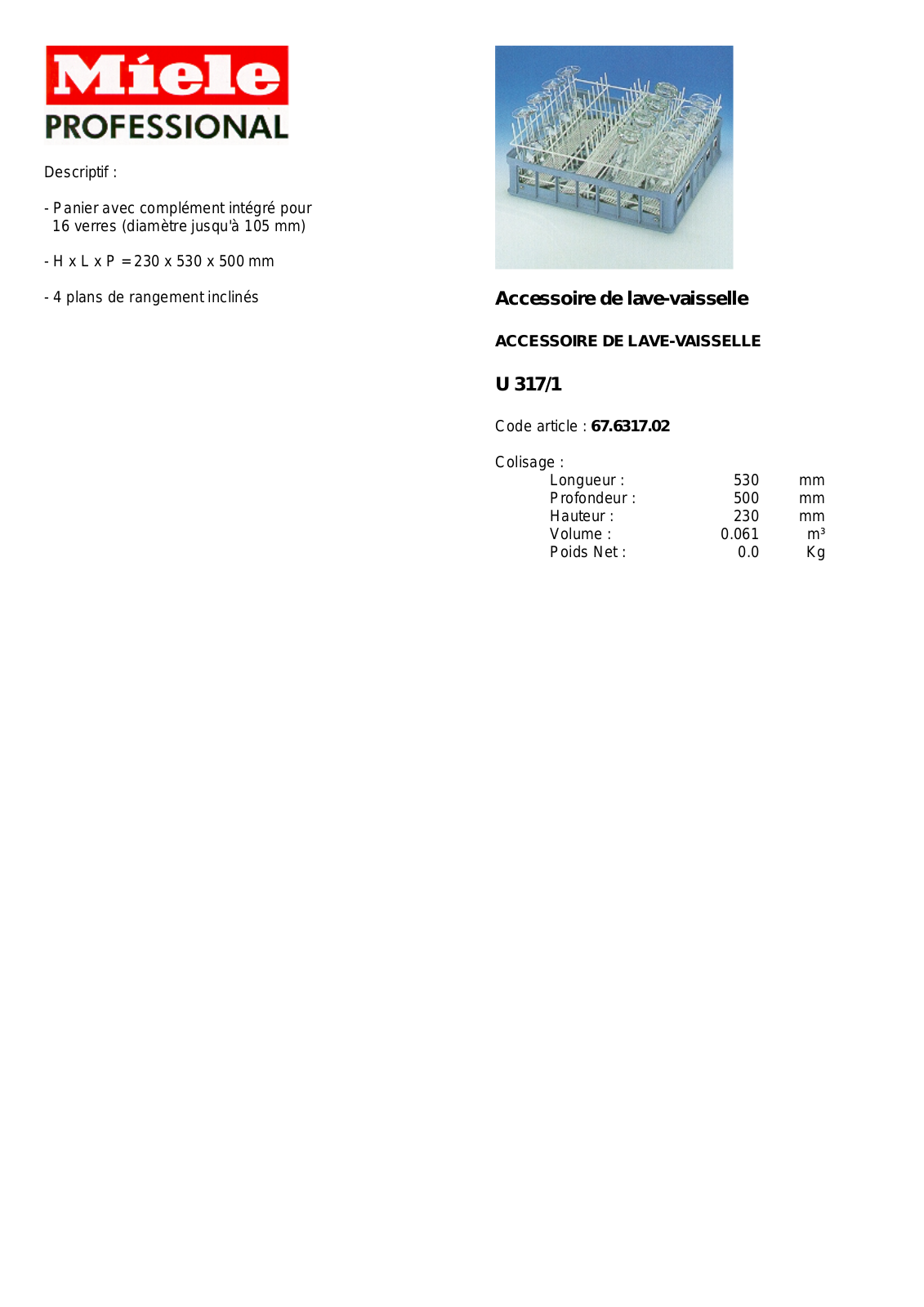 Miele U 317-1 DESCRIPTION - ManualMachine.com