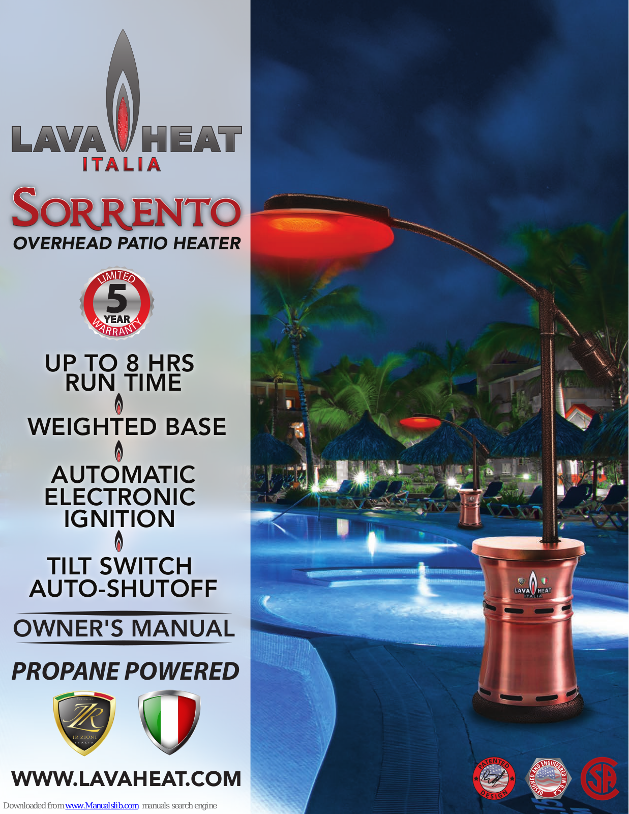 Lava Heat SORRENTO Owner's Manual