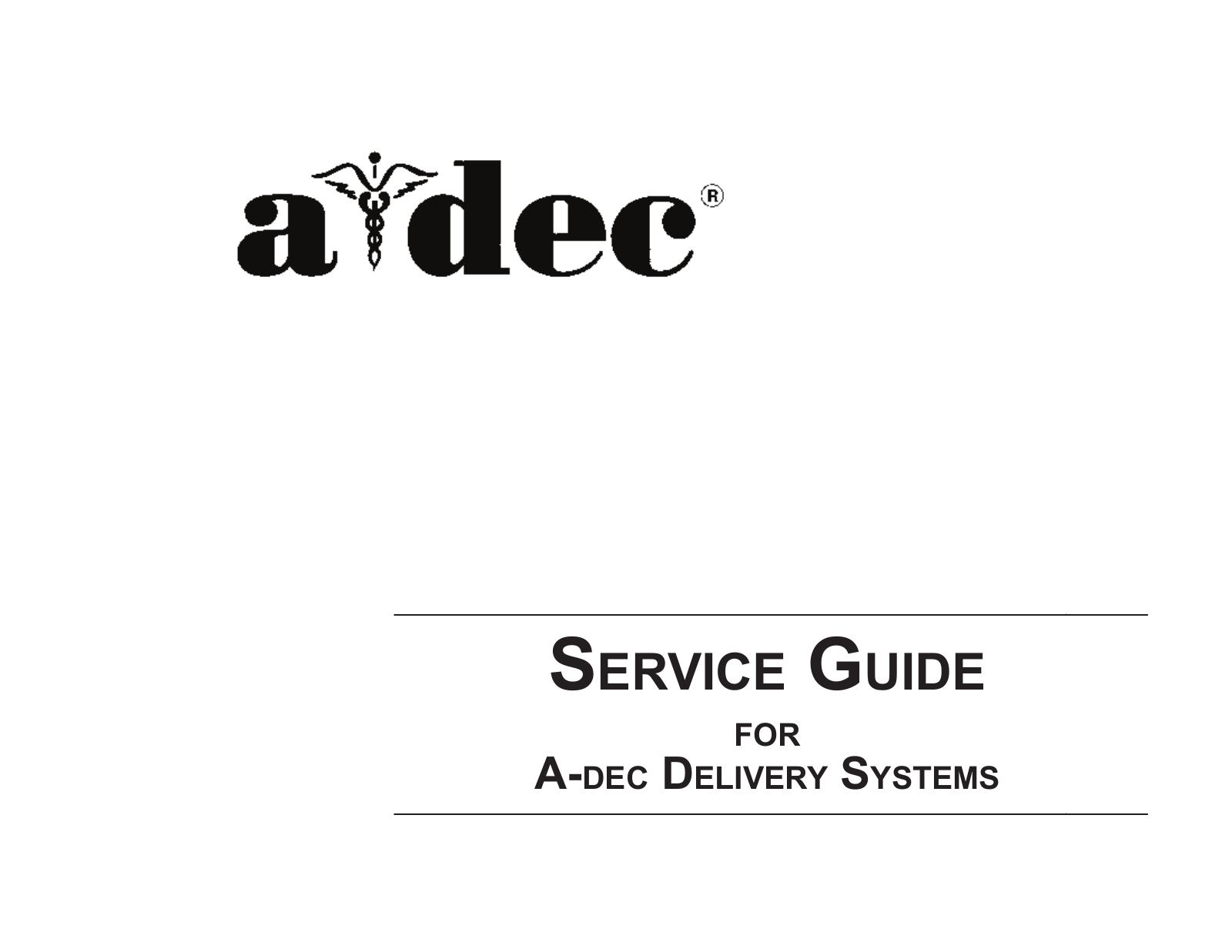 A-dec Delivery Systems User manual