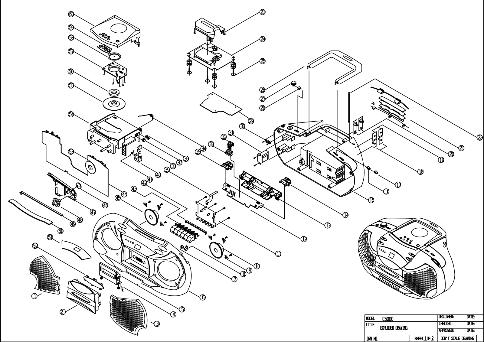 Vitek VT-3475 explode drawing