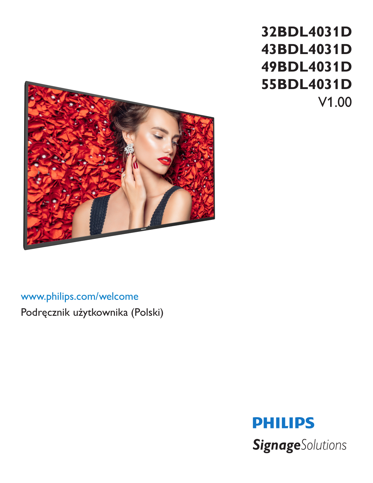 Philips 32BDL4031D-00 User Manual