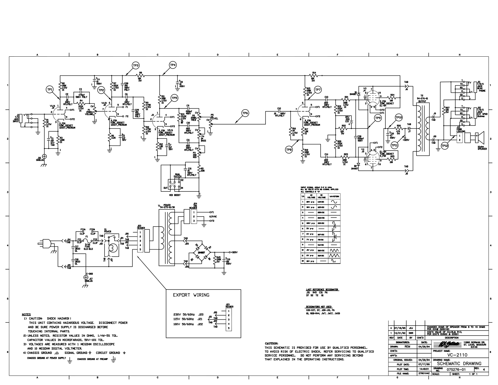 Crate vc 2110 schematic