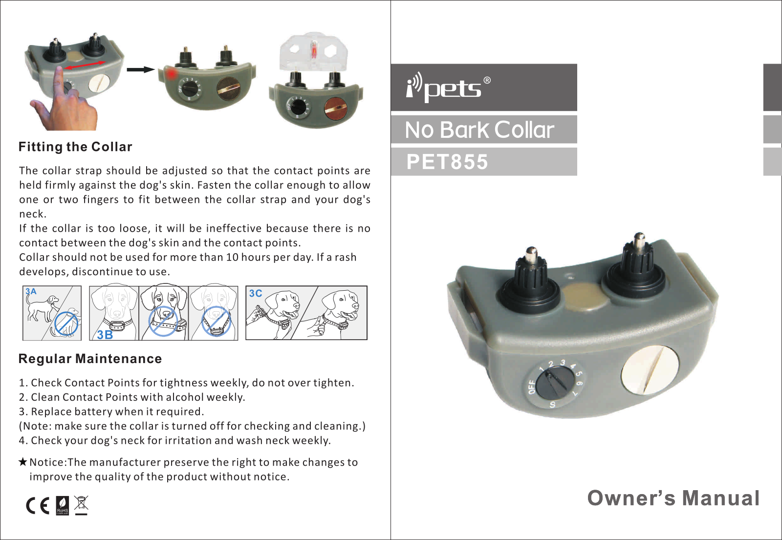 Ipets PET855 User Manual