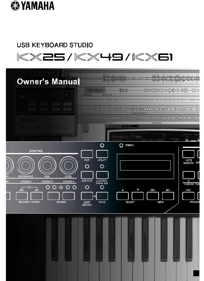 Yamaha KX61, KX49, KX25 User Manual