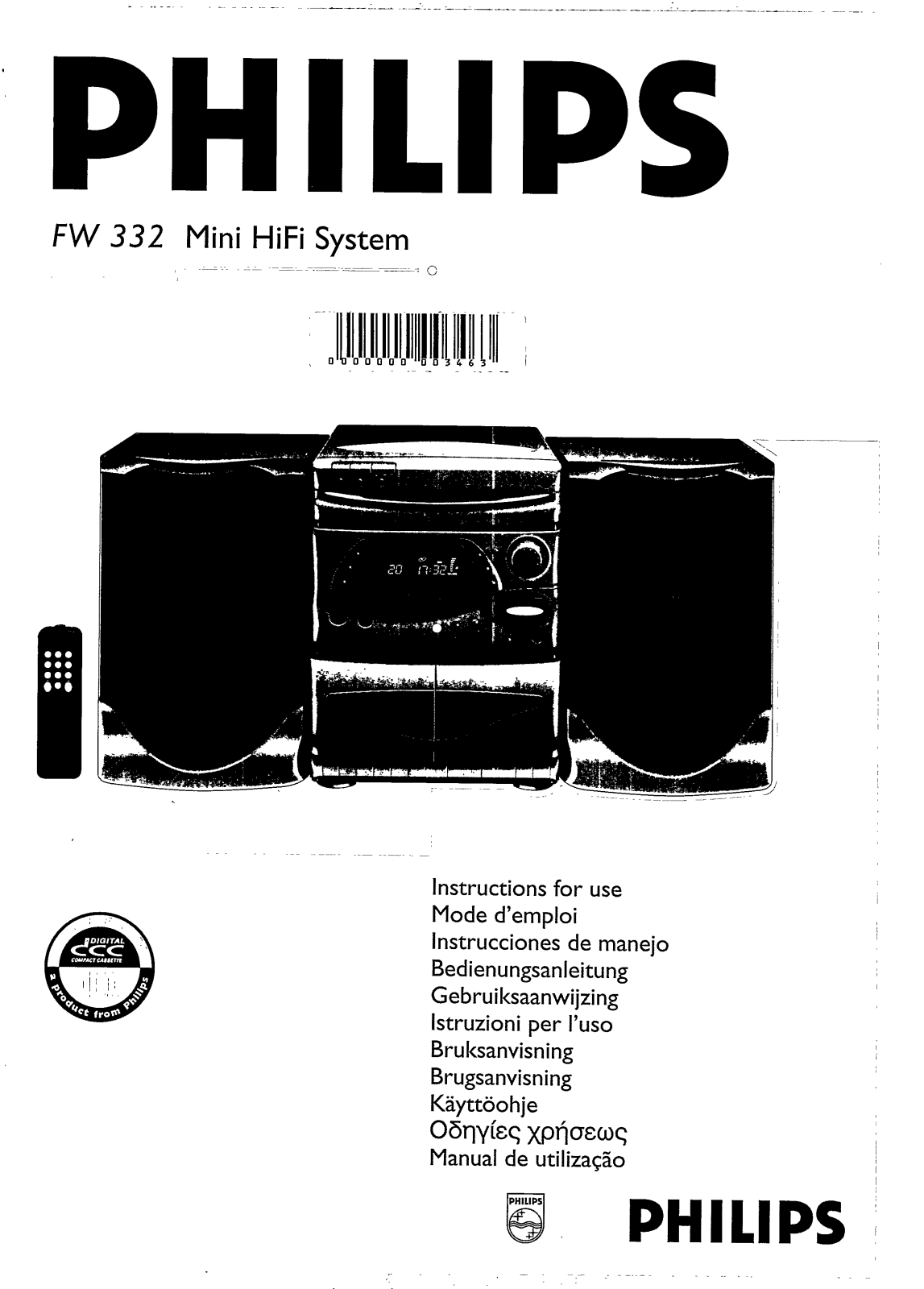 Philips FW332/25, FW332/22 User Manual