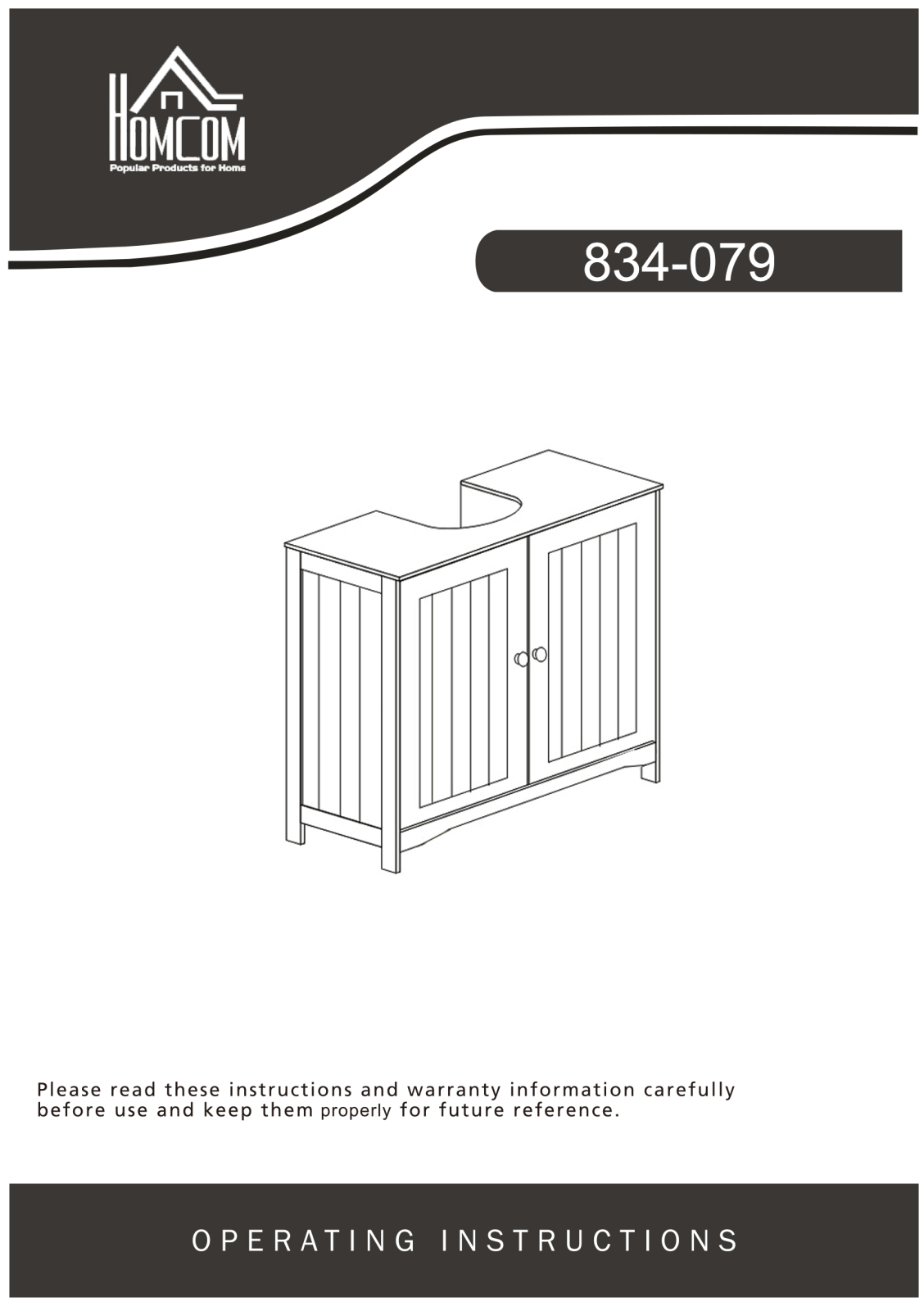 HomCom HMCO1872 Installation & Assembly - ManualMachine.com