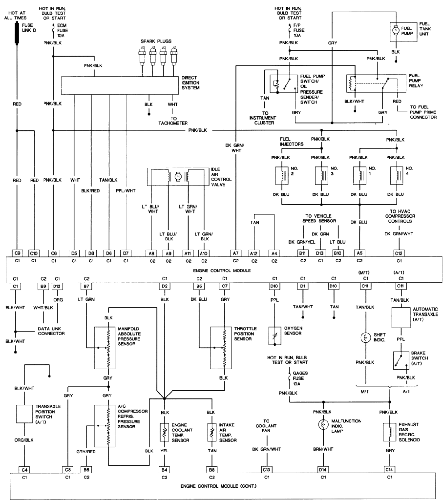 Chevrolet 1992 cavalier j schematic