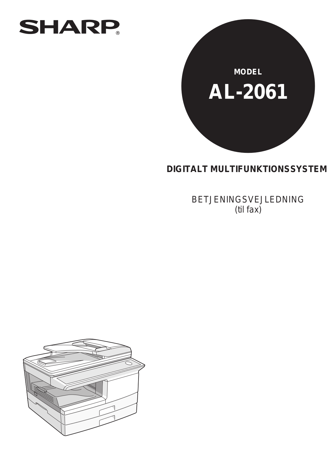 Sharp AL-2061 User Manual