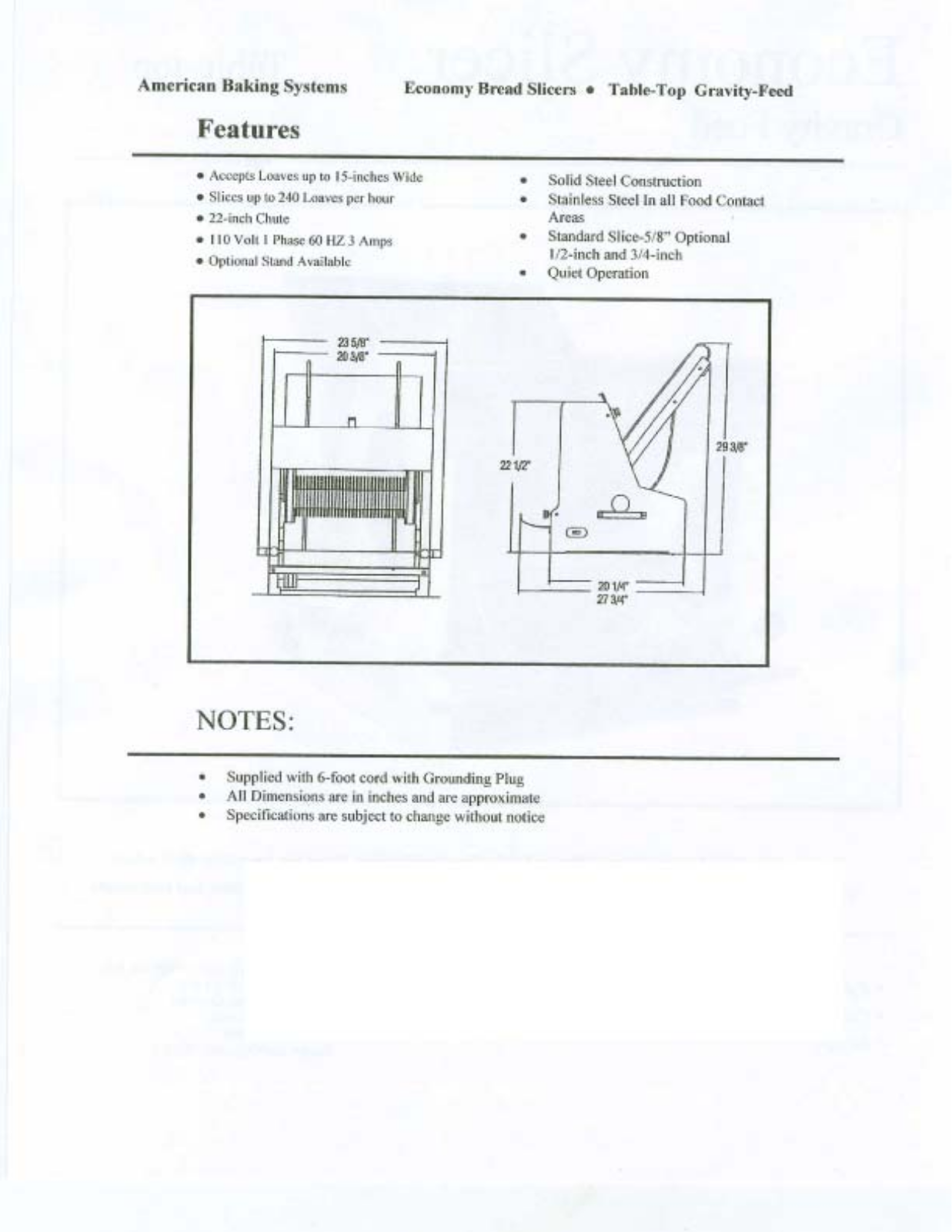 American Baking ABSETT-15 User Manual - ManualMachine.com