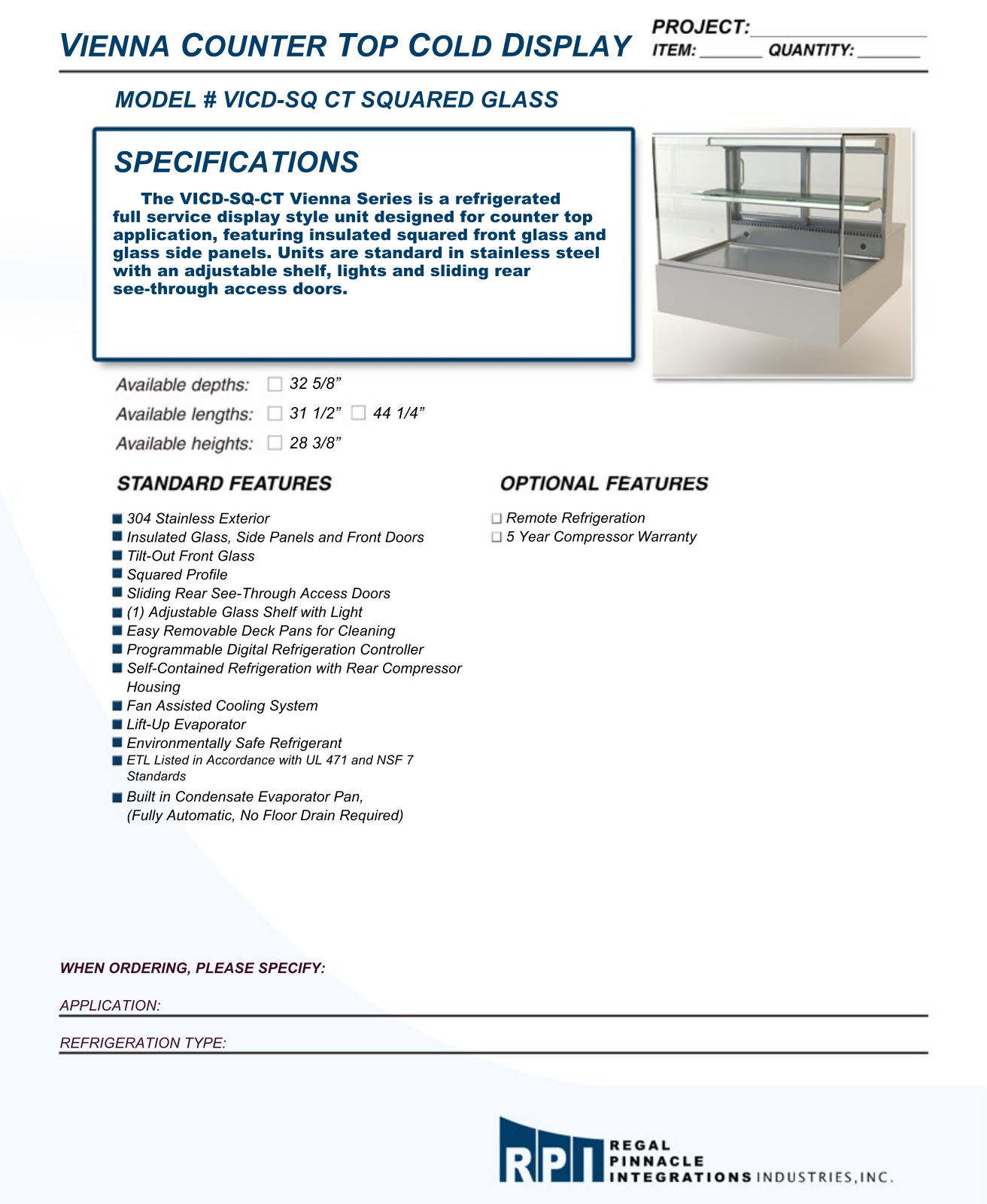 RPI Industries VICD-SQ CT User Manual - ManualMachine.com