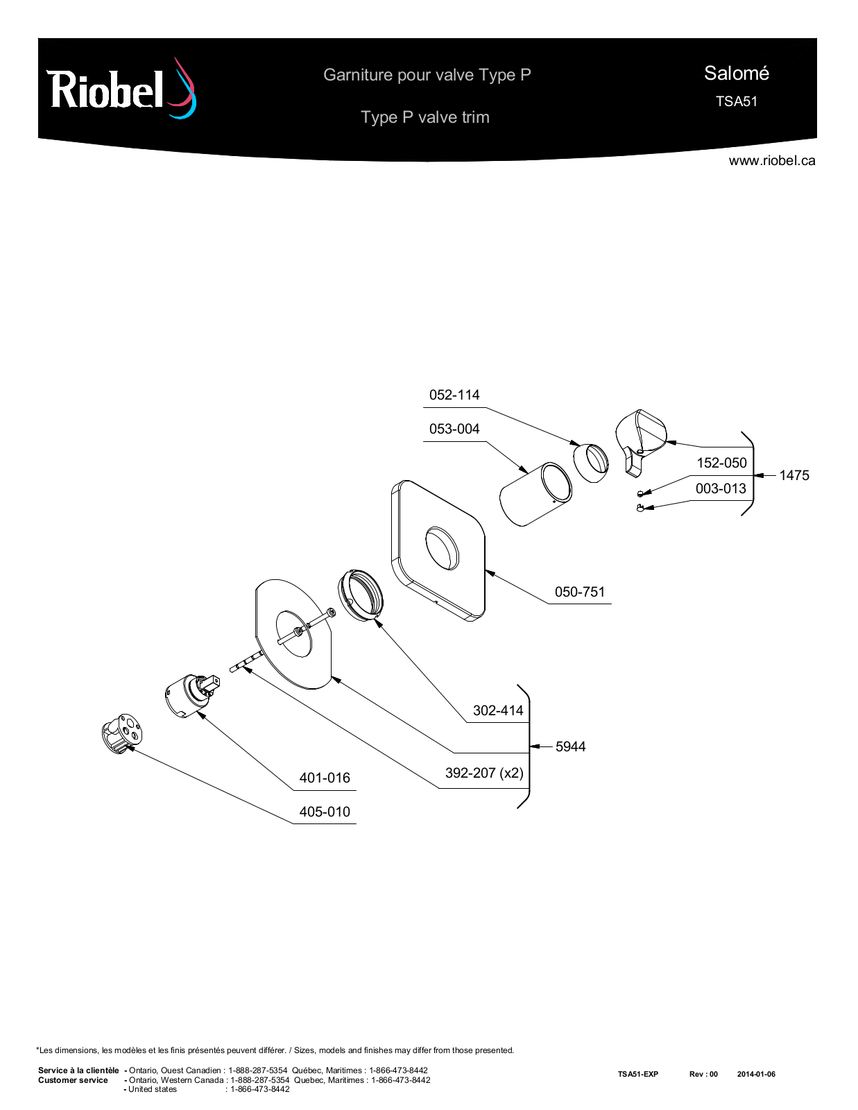 Riobel ROBL1986 Specifications - ManualMachine.com