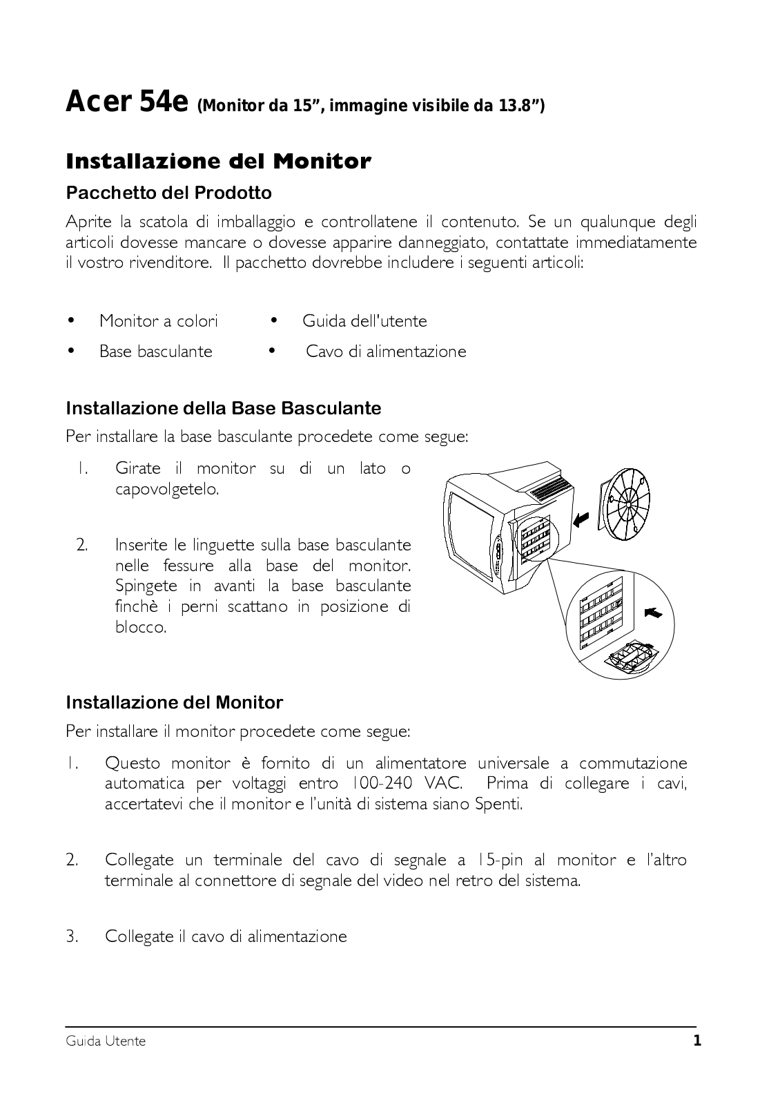 Acer MN7254E User Manual