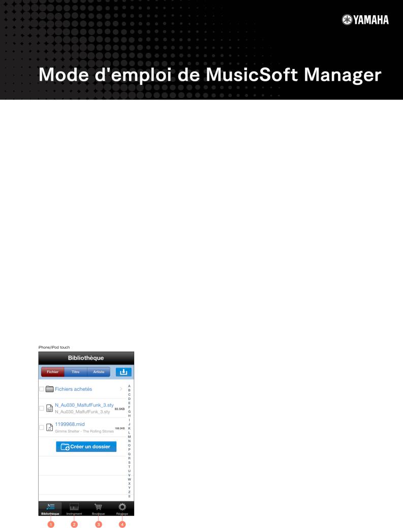 YAMAHA MUSICSOFT MANAGER User Manual
