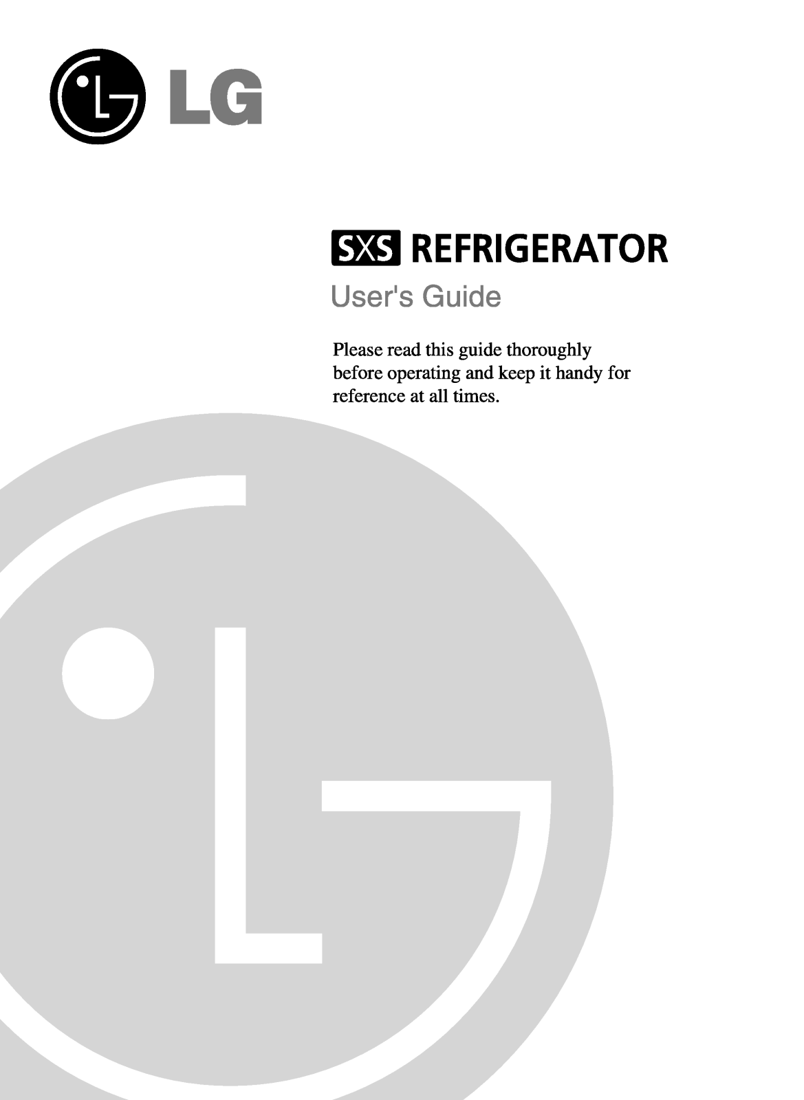 LG GR-B206CLQA User Manual