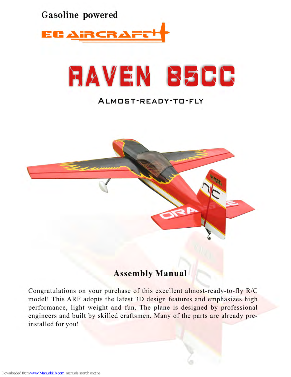 EG Aircraft Raven 85CC Assembly Manual