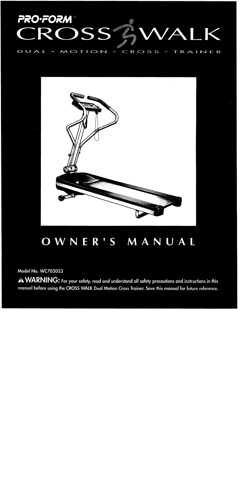 Weslo WC705023 Owner's Manual