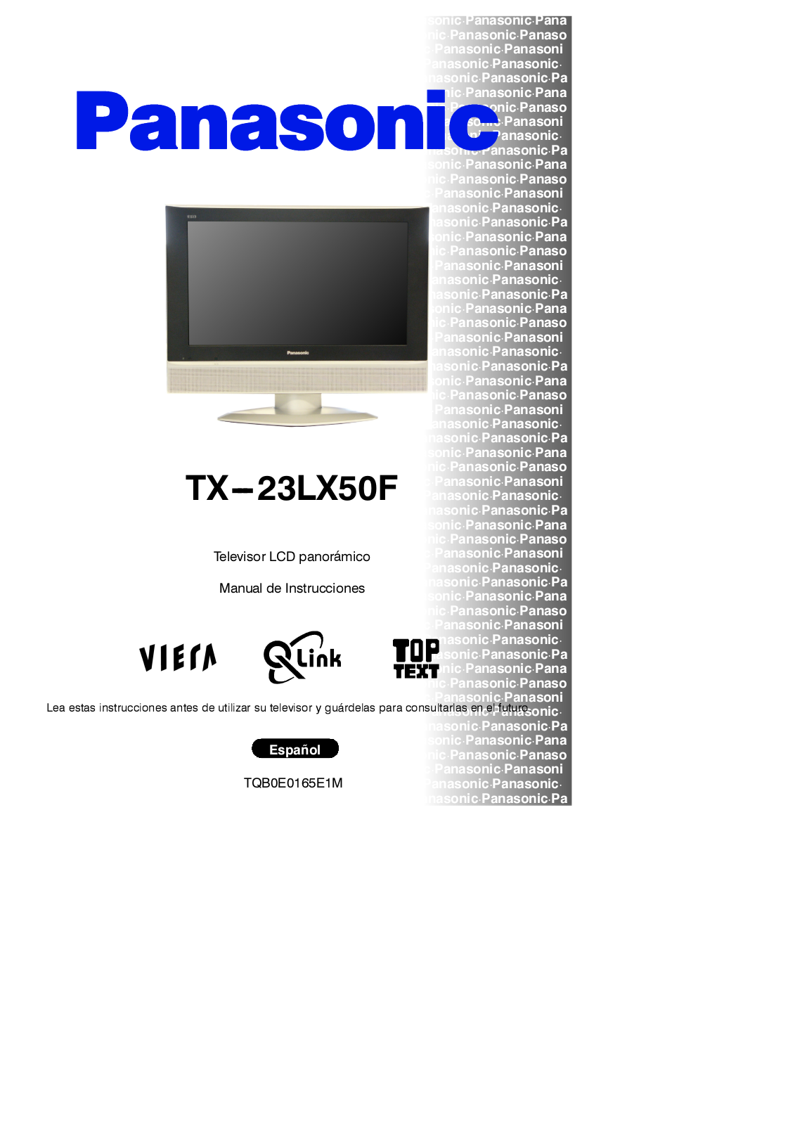 PANASONIC TX-23LX50F User Manual