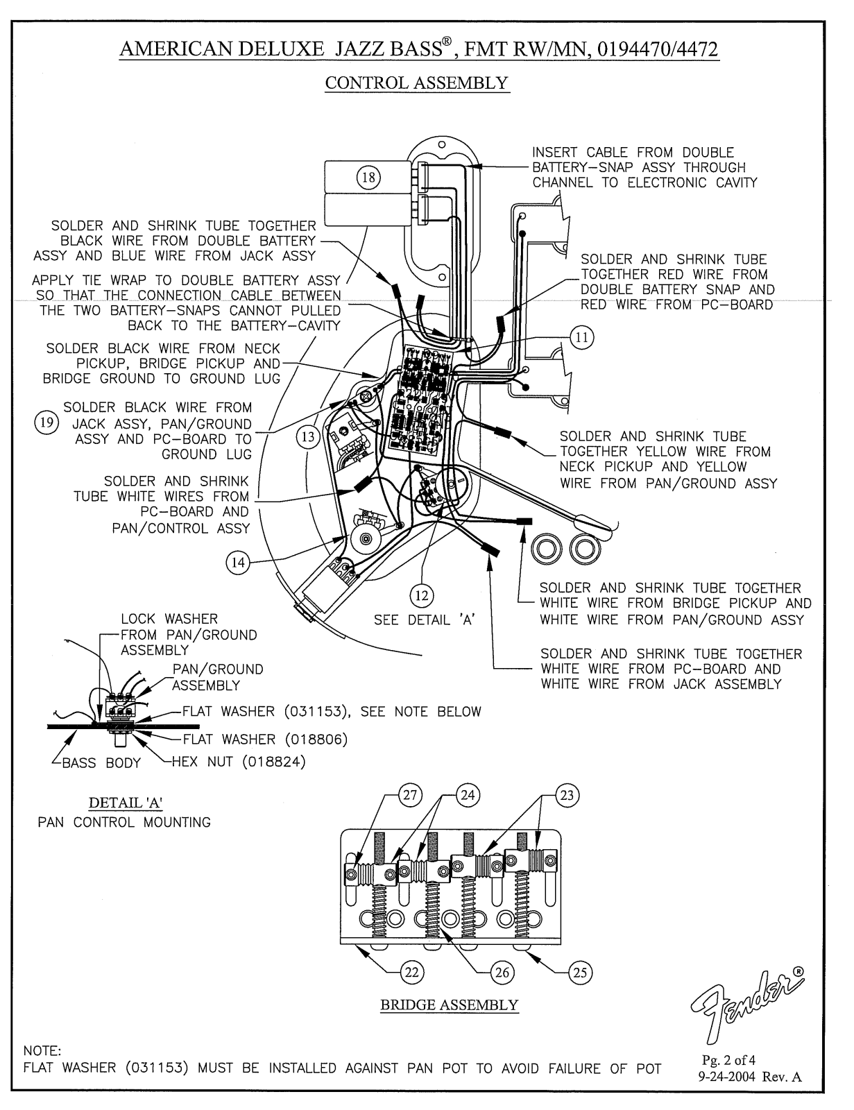 Fender 194472, 194470 User Manual