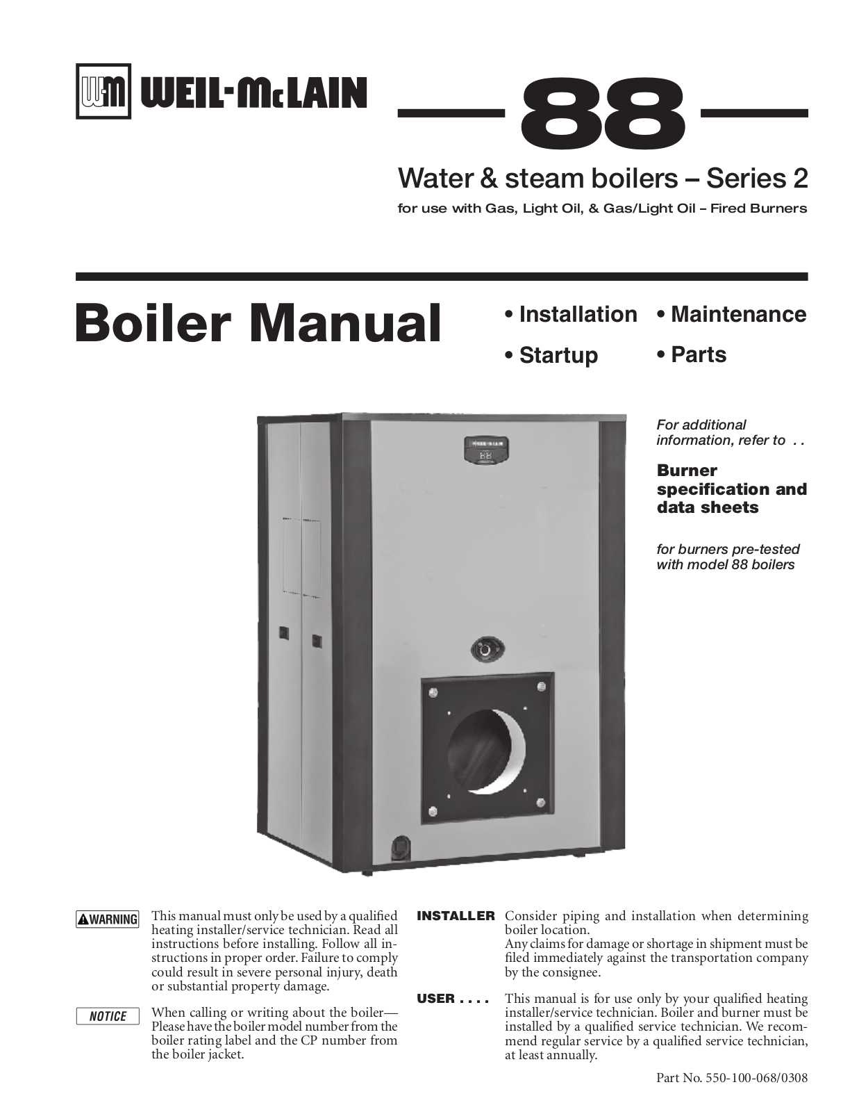 Weil-McLain 88 User Manual