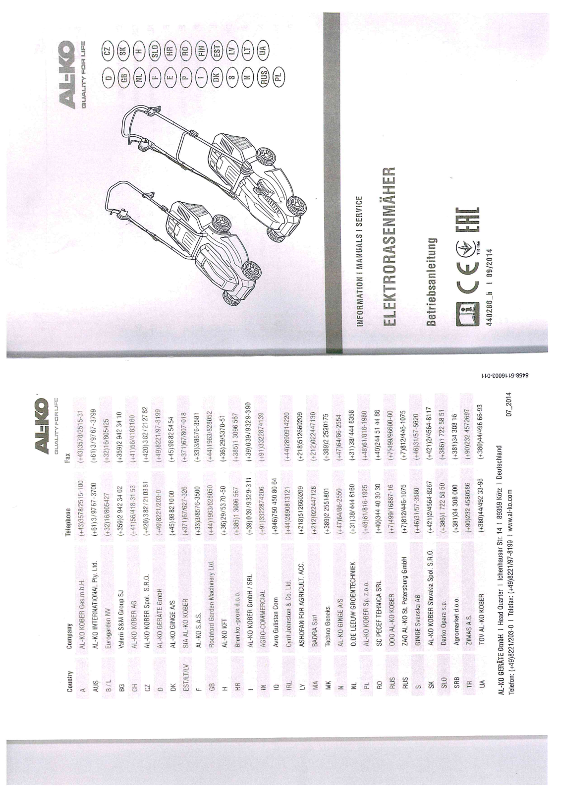 AL-KO 3.25 E Classic User Manual