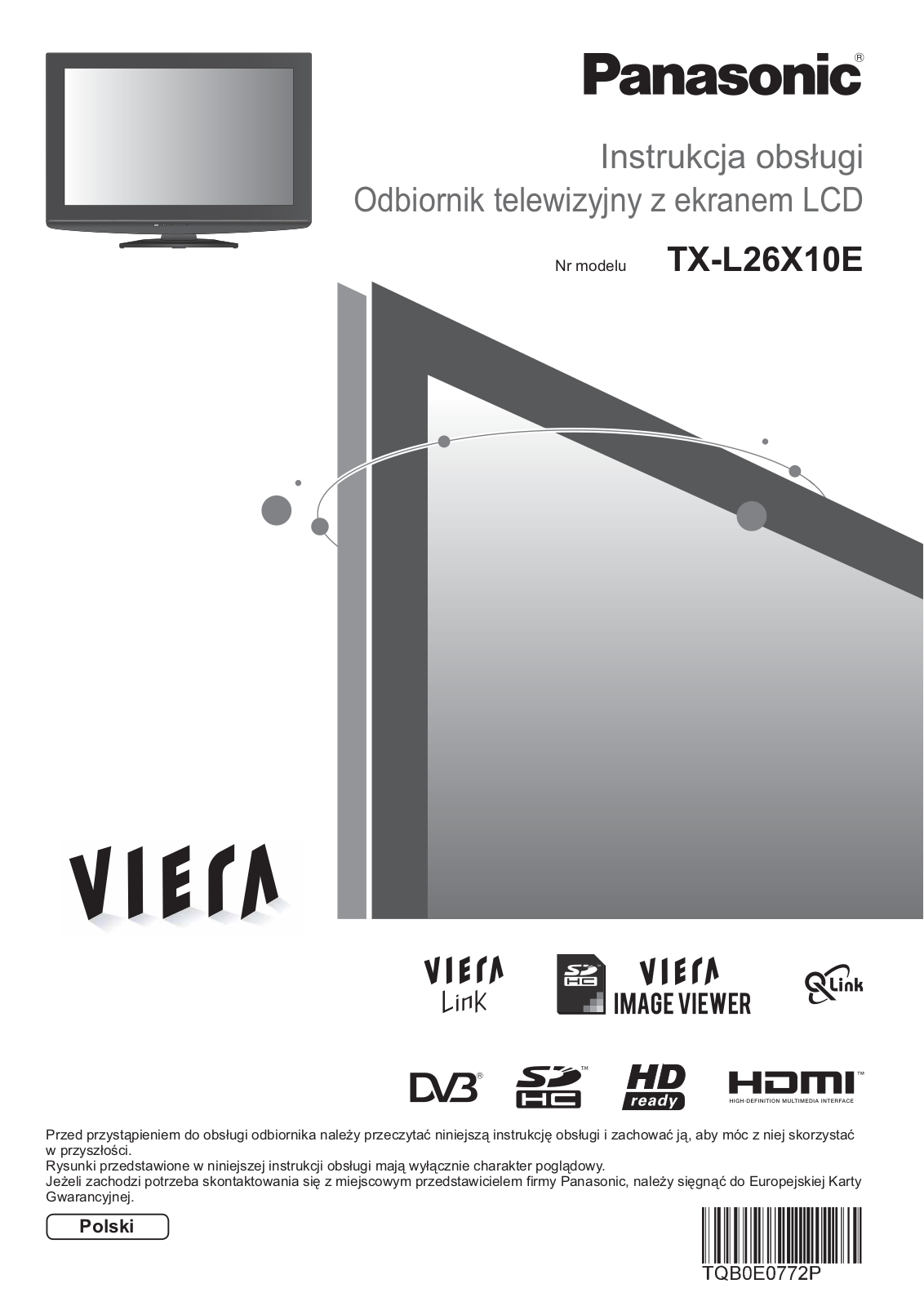 PANASONIC TX-L26X10E User Manual