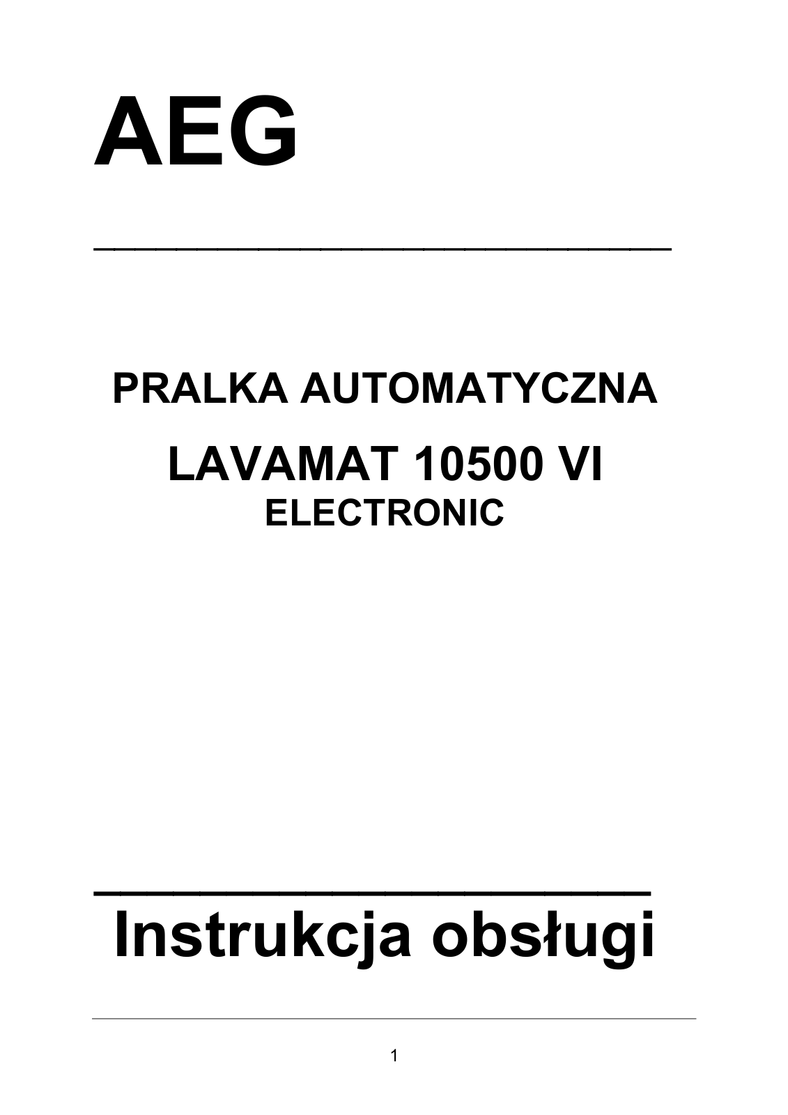 AEG L10500VI User Manual