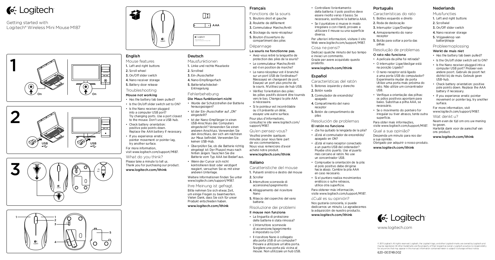 LOGITECH M187 User Manual