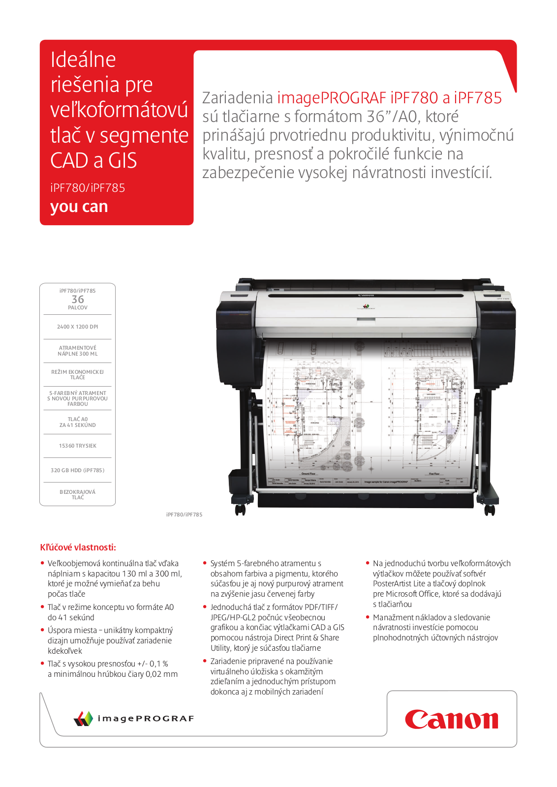 Canon IMAGEPROGRAF IPF780, IMAGEPROGRAF  IPF785 BROCHURE