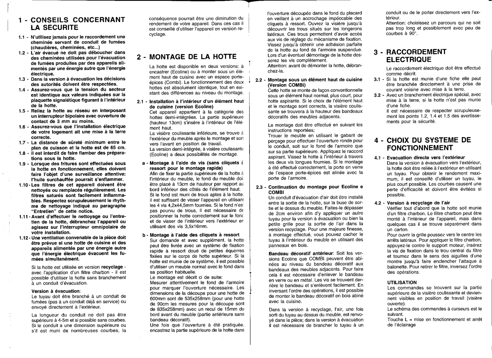 Zanussi ZHP614W User notes