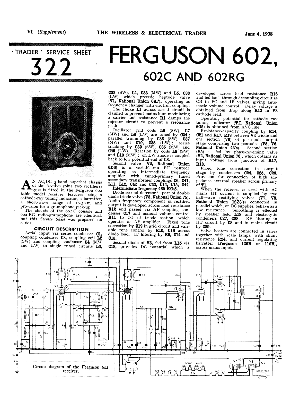 Ferguson 602 schematic