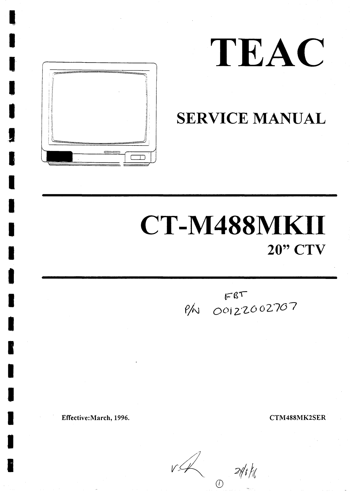 TEAC CTM-488 Mk2 Service manual