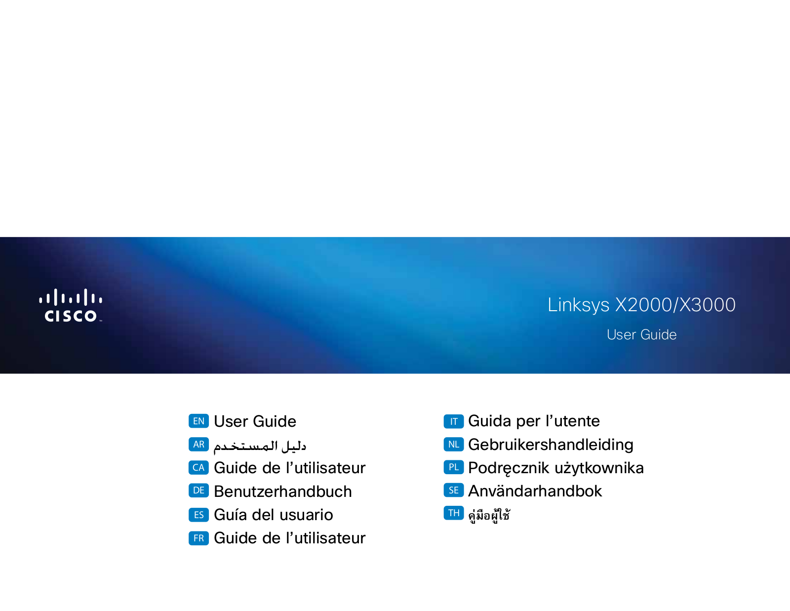 Cisco X3000, X2000 User Manual