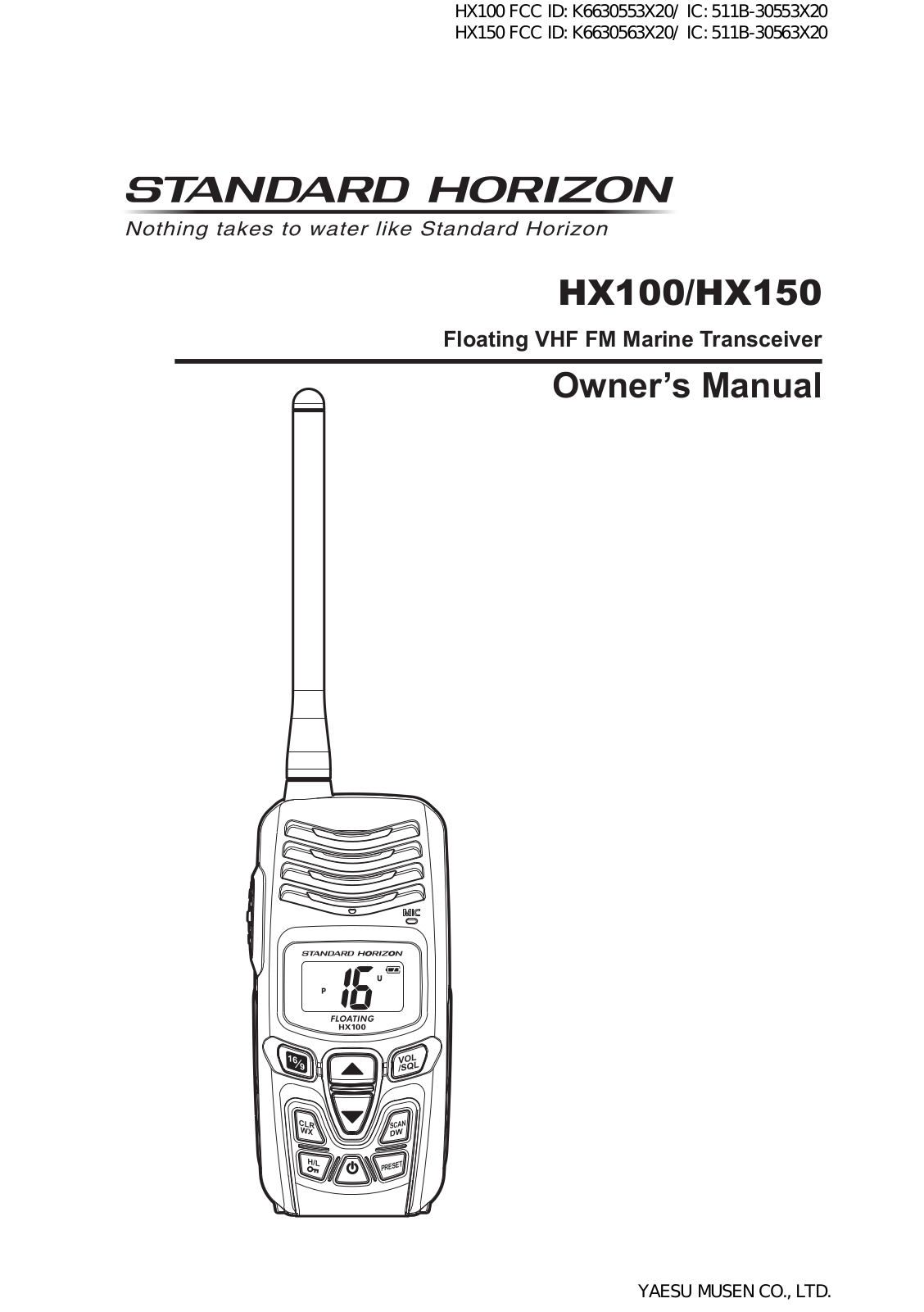 Yaesu Musen 30563X20 User Manual