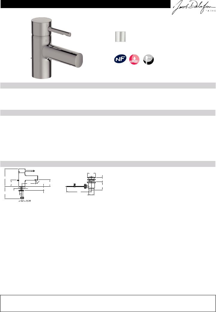 Jacob Delafon CUFF E37301-CP Datasheet