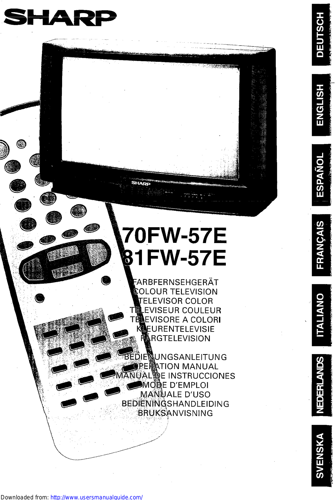 SHARP 70/81FW-57E User Manual