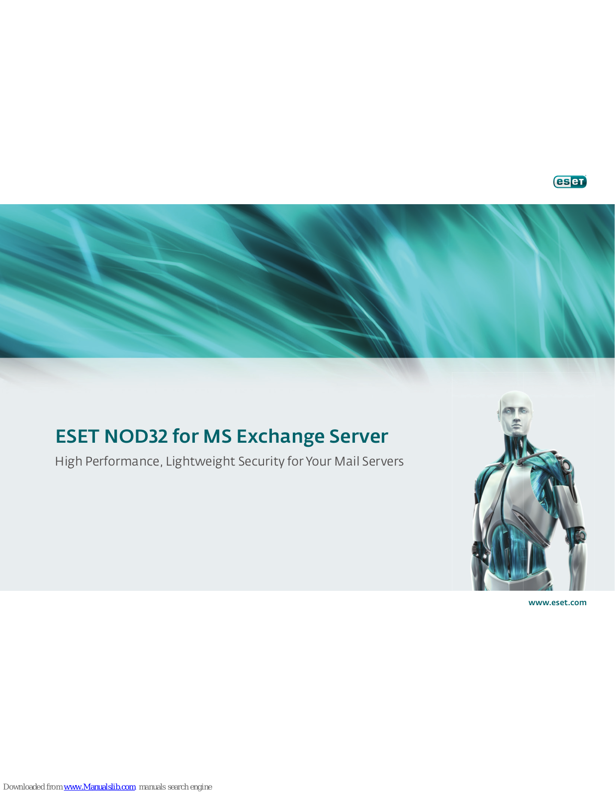 ESET NOD32 ANTIVIRUS - FOR MS EXCHANGE SERVER, NOD32 Datasheet