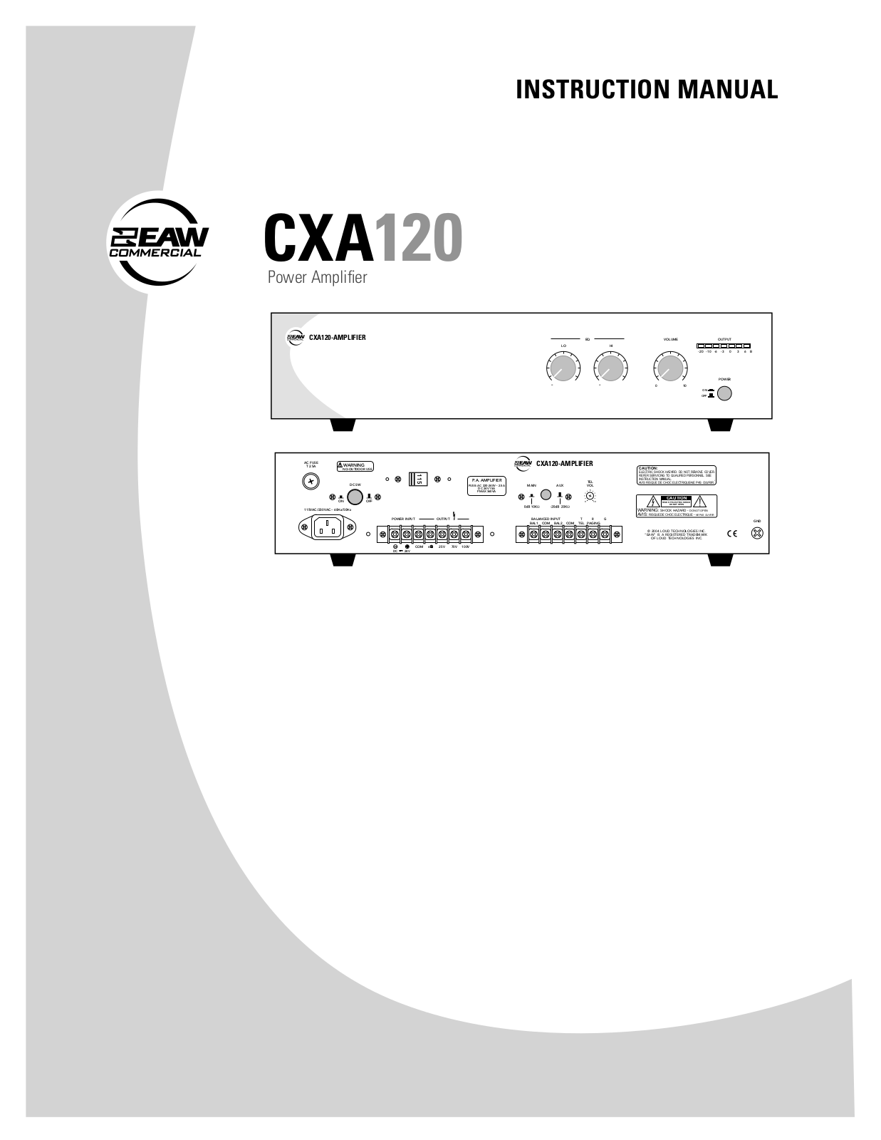 Eaw CXA120 User Manual