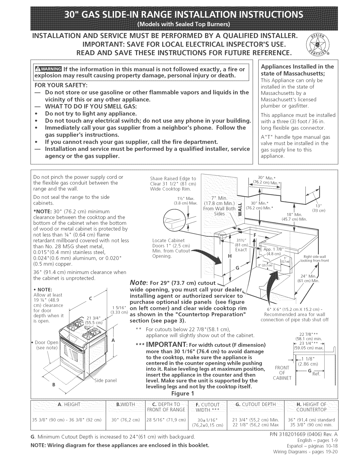 Frigidaire FGS367DBA, FGS367DSA, FGS379DBA, FGS379DCA, FGS379DQA Installation Guide - ManualMachine.com