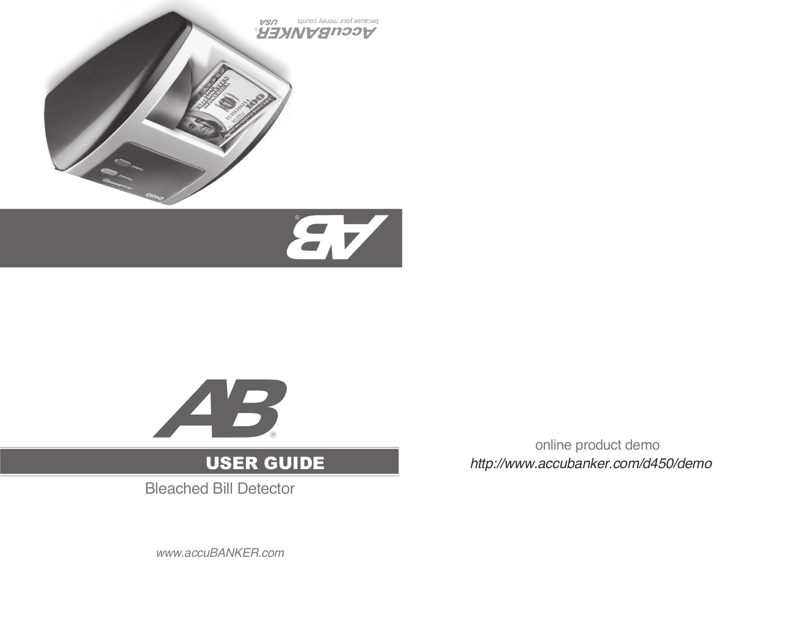 AccuBANKER D450 User Manual