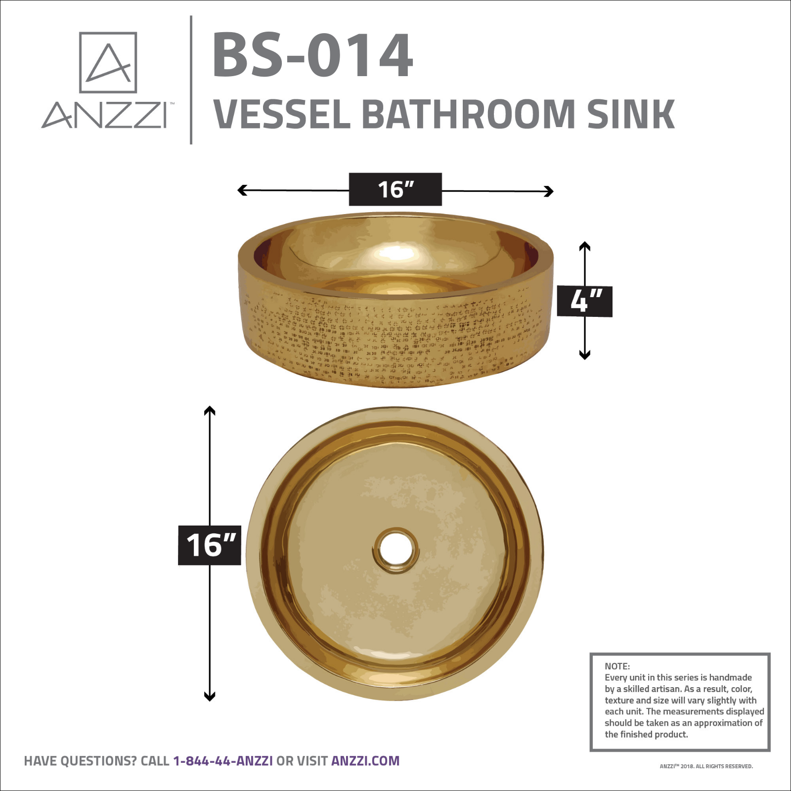 ANZZI BCYN1346 Dimensions - ManualMachine.com