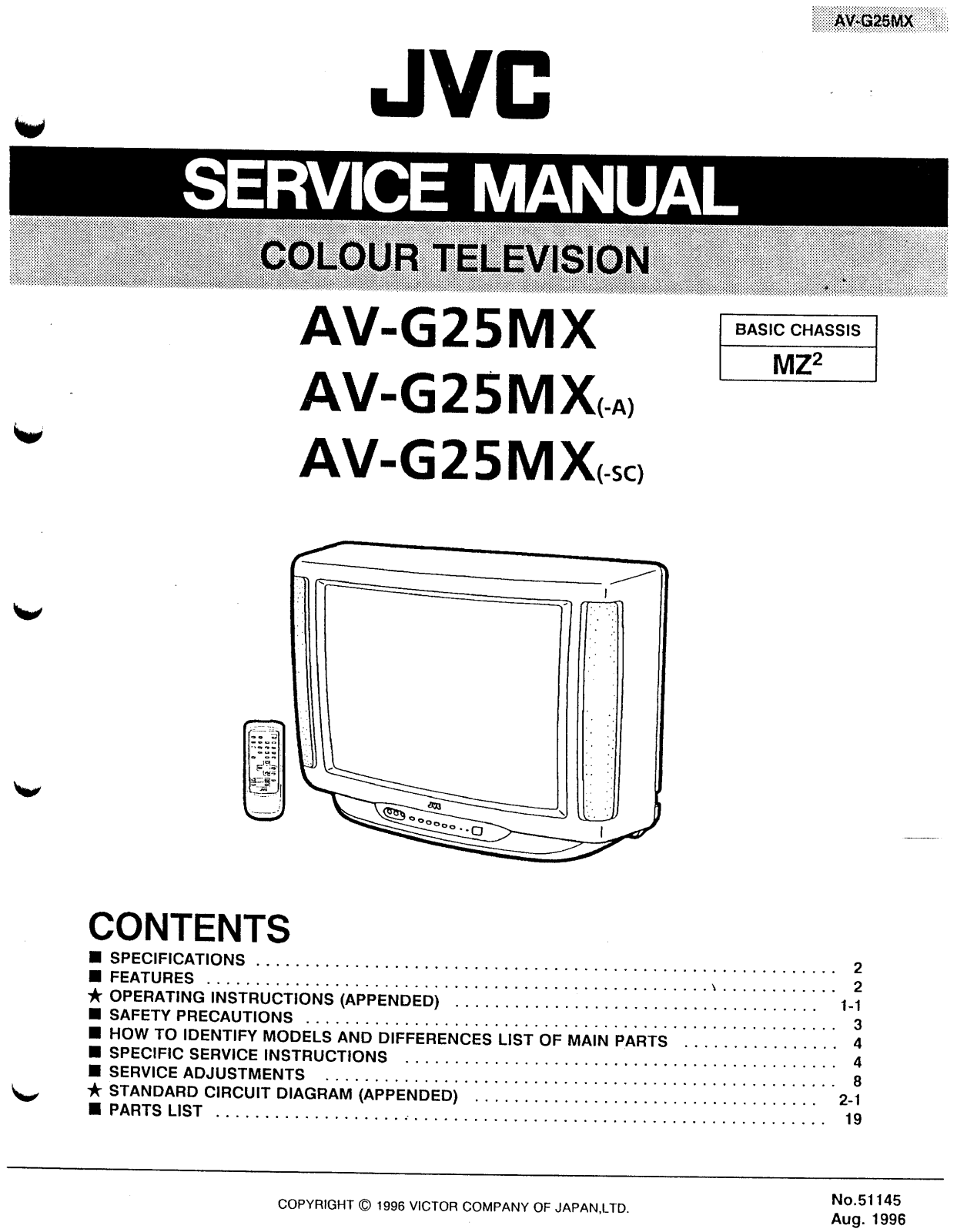 JVC AV-G25MX Service Manual