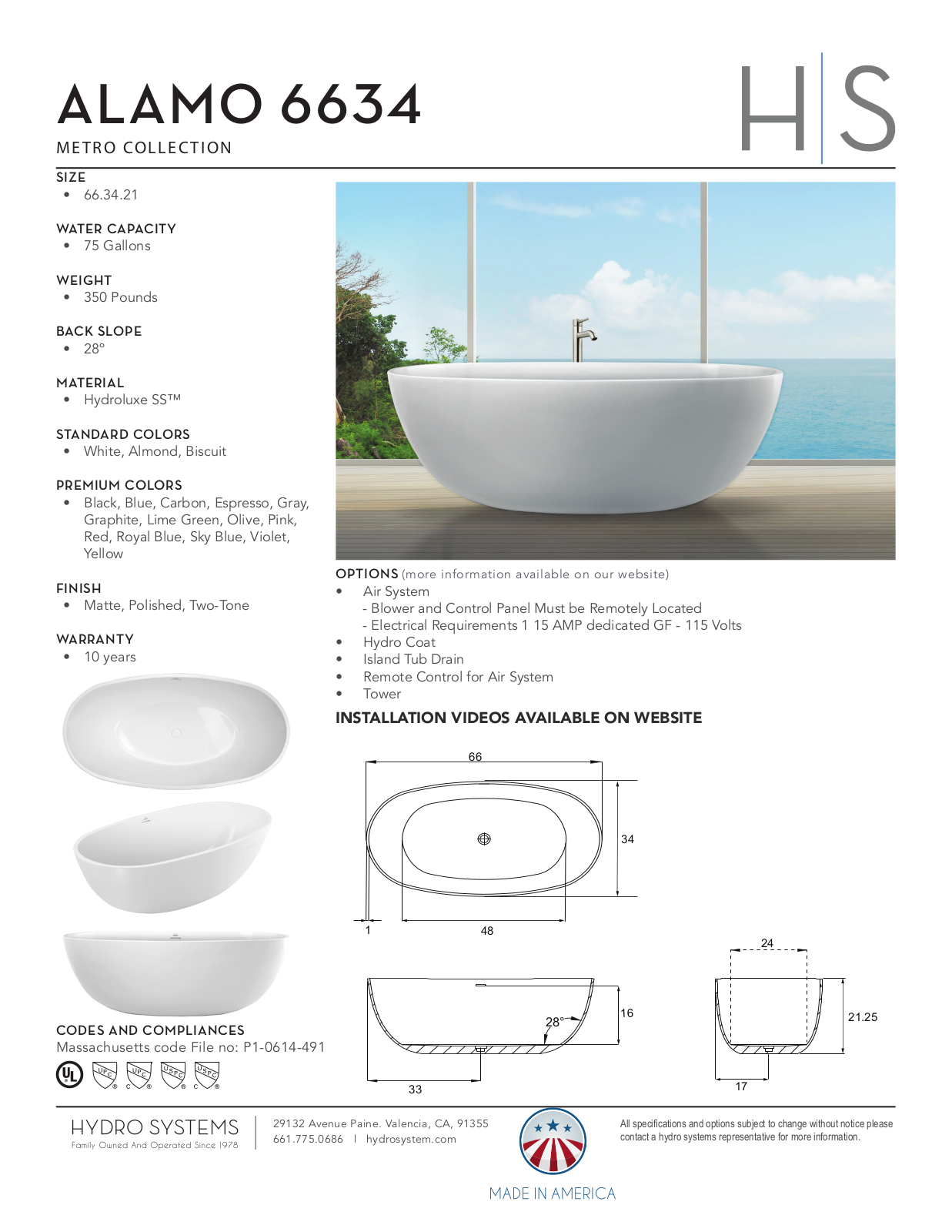 Hydro Systems HYDR2452 Specifications - ManualMachine.com