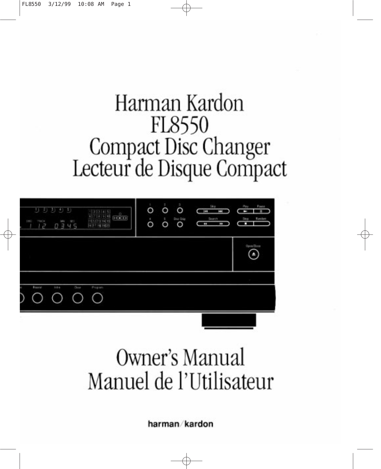 Harman-Kardon FL8550 User Manual