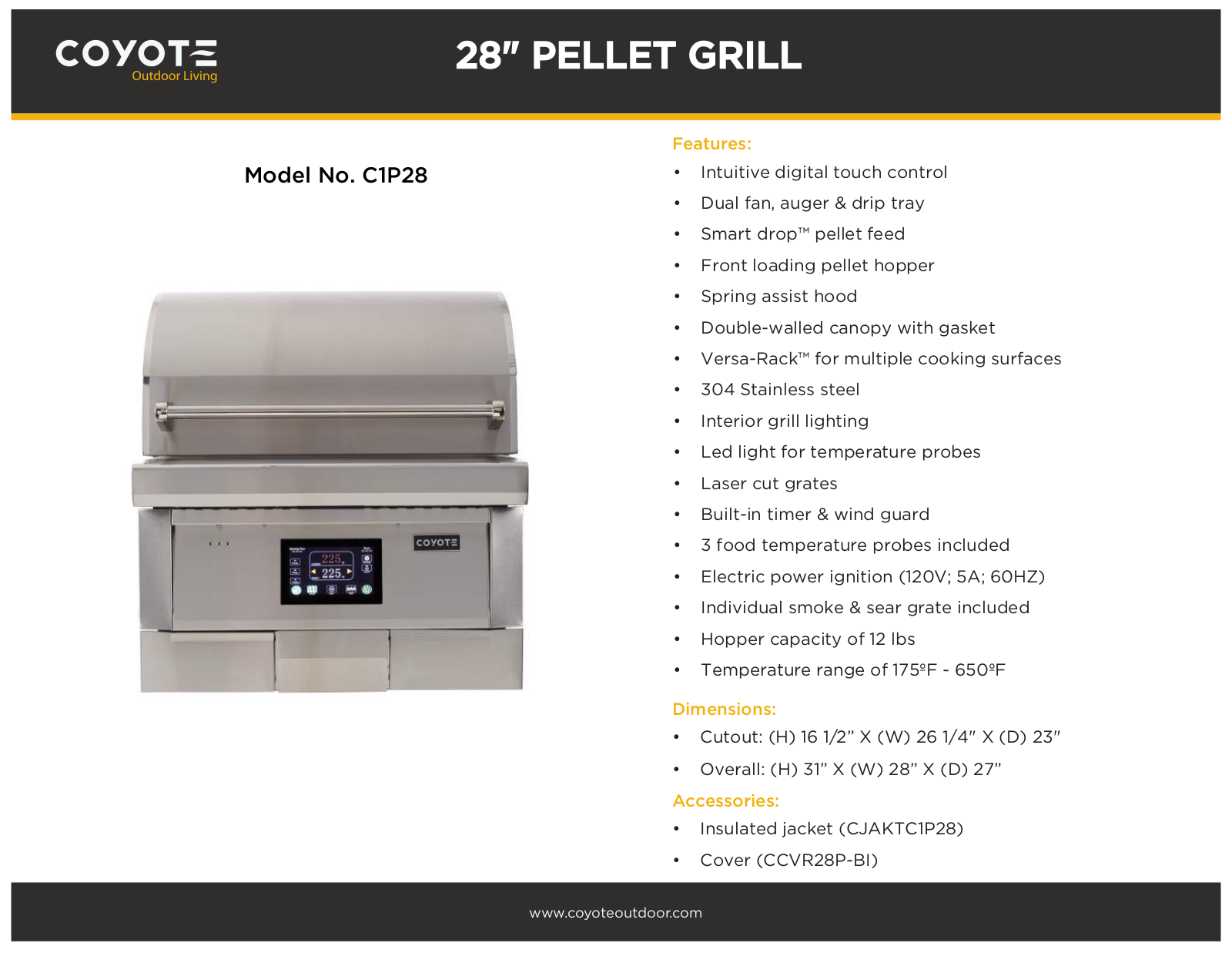 Coyote C1P28 Specifications