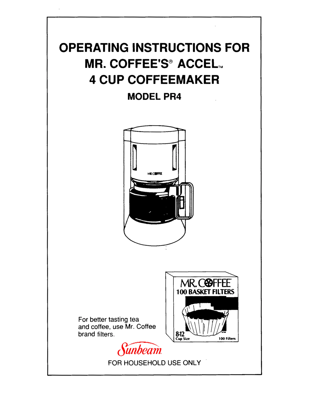 Mr coffee PR4 User Manual